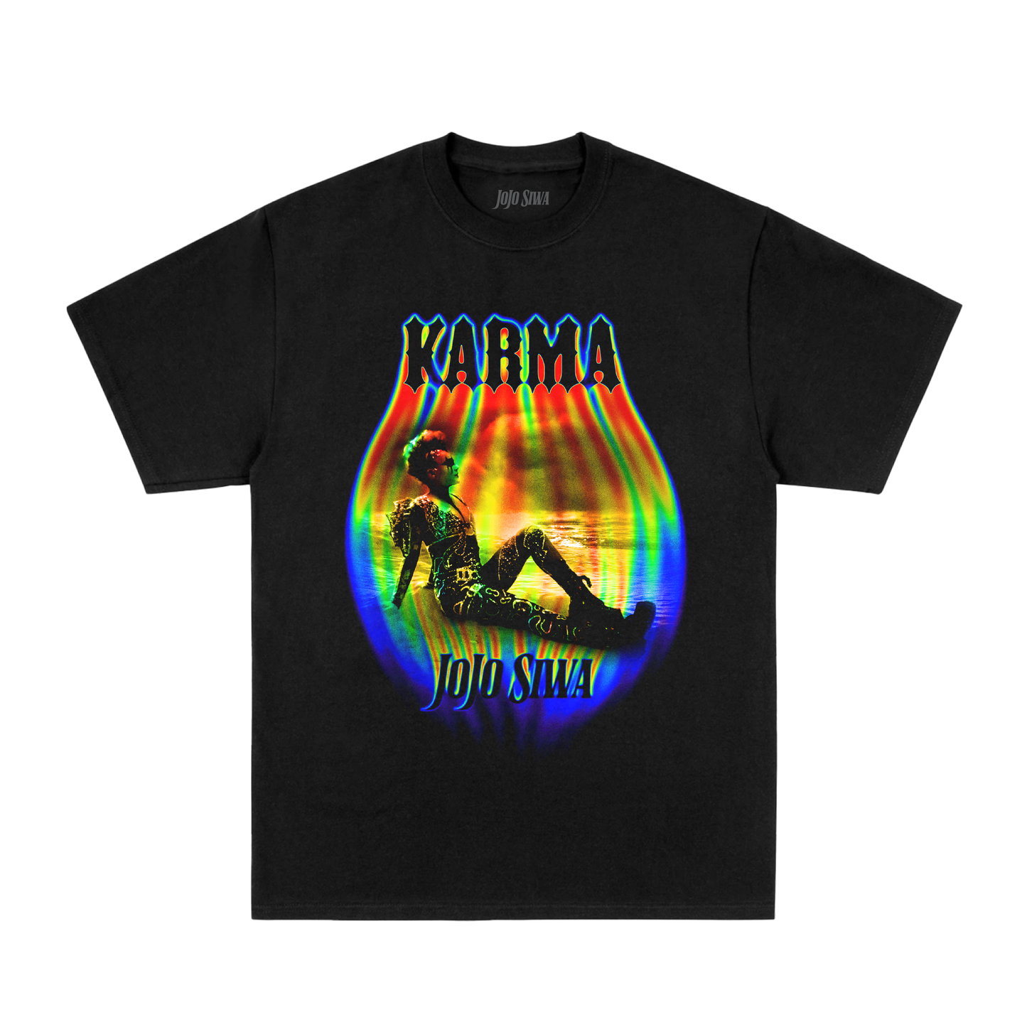 Black Karma Rainbow Drip Tee