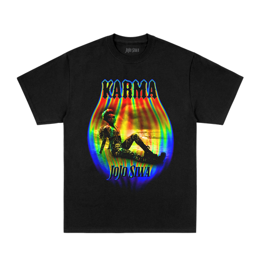 Black Karma Rainbow Drip Tee